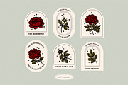 Vintage Dark Flower Lineart Logo Set, an Object Graphic by Artflorara (Thumbnail 6 of 8)