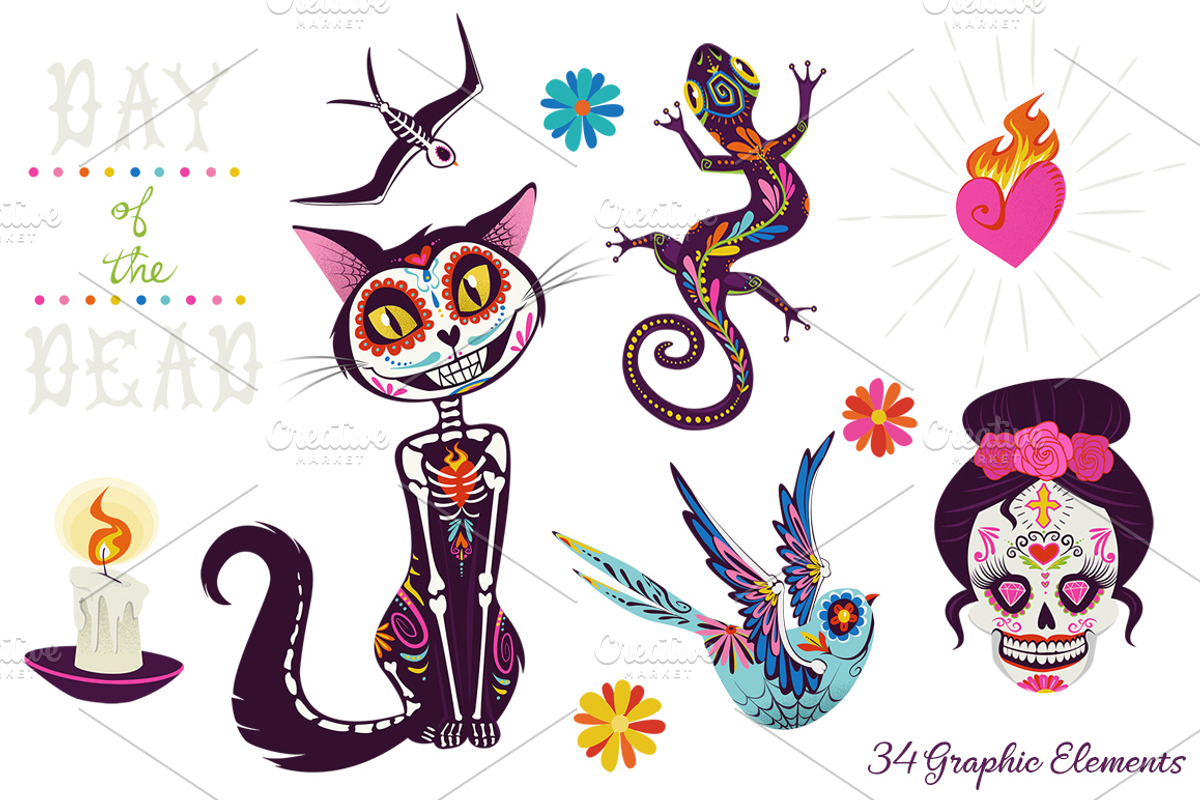 Day of the Dead Collection, a Decorative Illustration by Dapper Dudell (Photo 2 of 4)