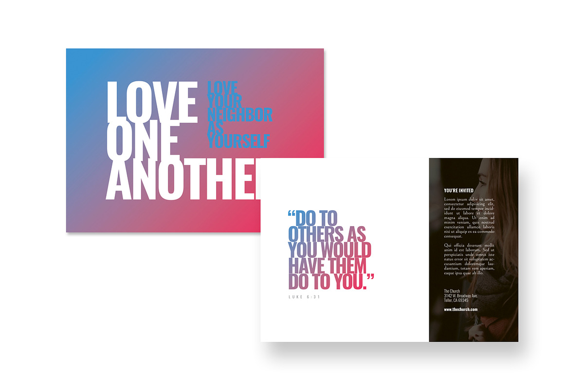 Love Postcard Template, a Flyer Template by Church Resources Depot
