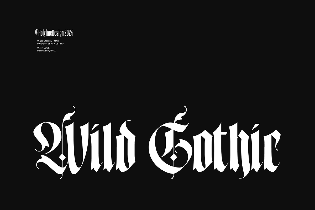 Wild Gothic - Blackletter Font, a Blackletter Font by Holyline Design (Photo 1 of 10)