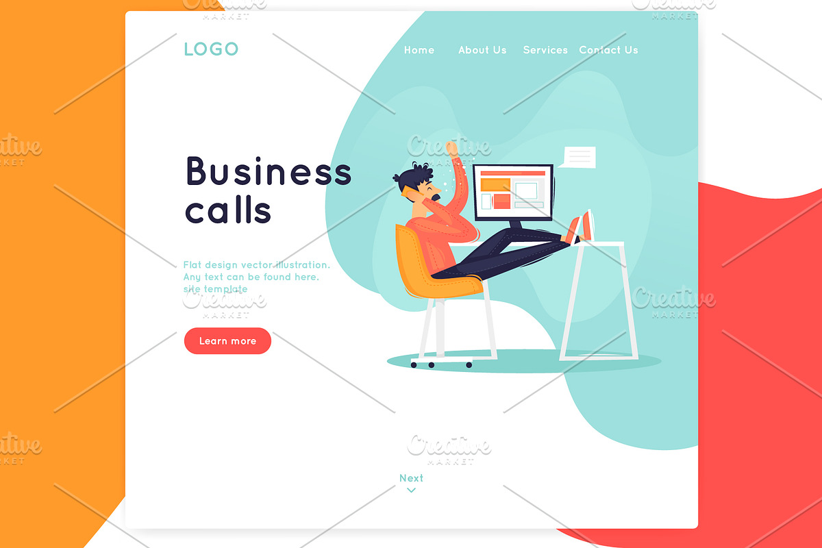 Site template, a Websites & App Template by Podis (Photo 2 of 9)