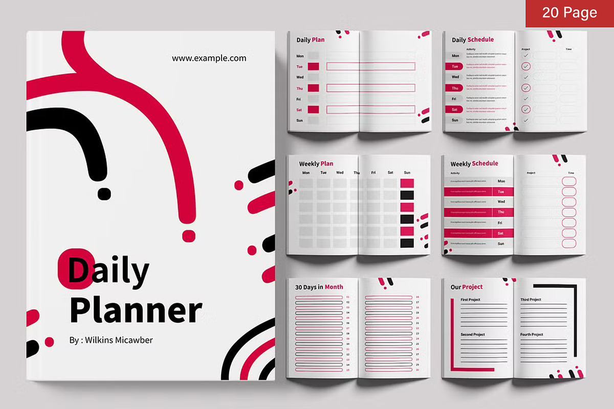 Planner Template Bundle, a Stationery Template by ContestDesign (Photo 12 of 39)