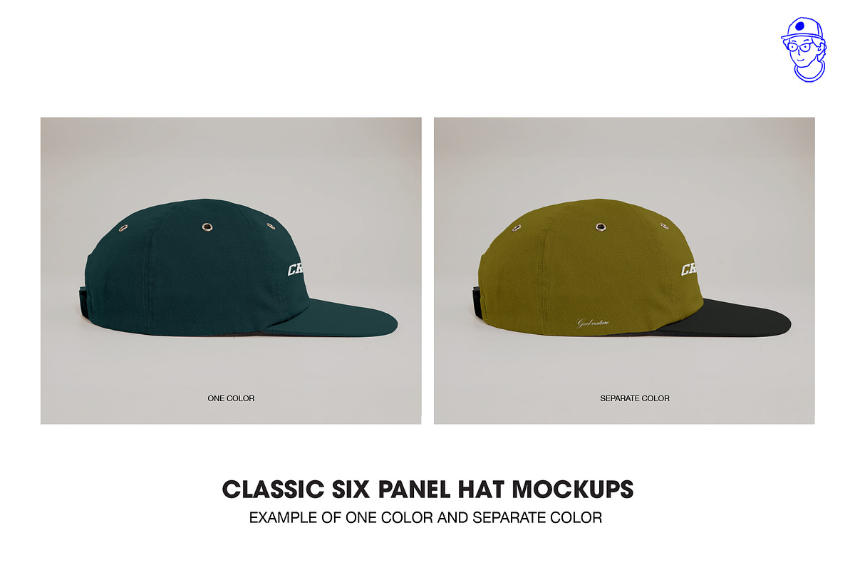 Classic Six Panel Hat Mockups, a Hat Mockup by made_by_nope (Photo 3 of 7)
