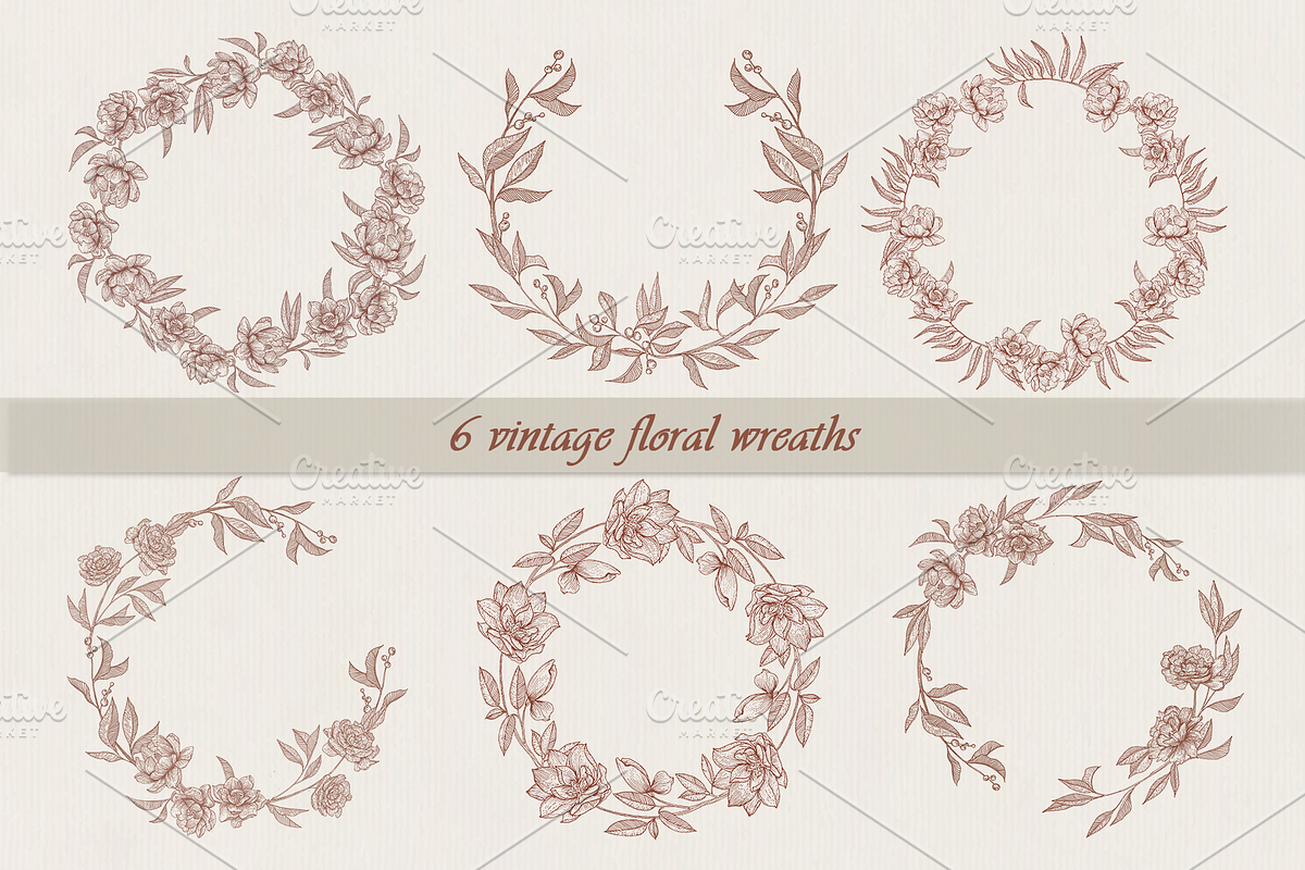 Vintage Floral collection, a Decorative Illustration by DamriNa art (Photo 6 of 10)
