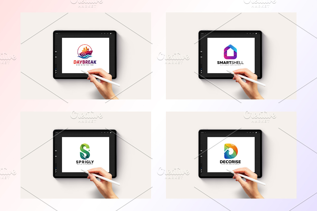 10 Vibrant 3D Gradient Logo Pack, a Branding & Logo Template by AmmarZahoor (Photo 4 of 10)