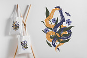 Modern snakes & Floral set., an Object Graphic by Alona Savchuk (Thumbnail 11 of 14)