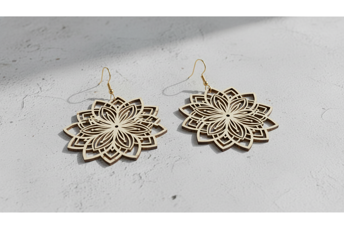 Flower Cut Earrings Pack, a Graphic by musafir_fashion (Photo 6 of 11)