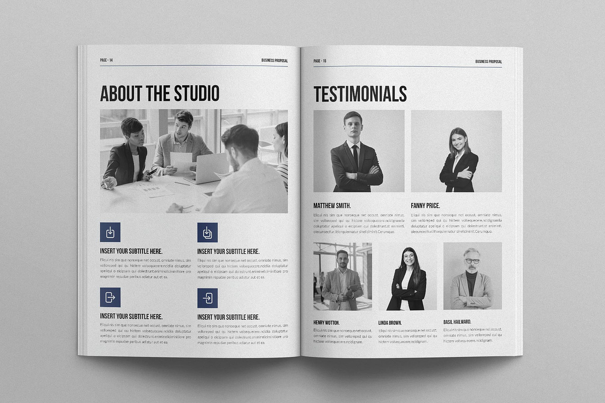 Business Proposal Template, a Brochure Template by E-Type (Photo 6 of 7)