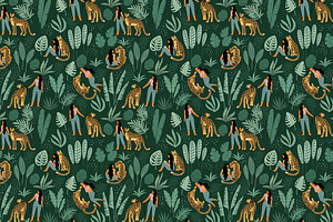 Be Wild. 8 Seamless Patterns