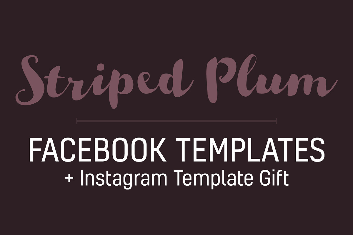 Striped Plum Facebook Template, a Social Media Template by DefayDesigns (Photo 1 of 5)
