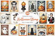 Halloween Postage Stamp Clipart, an Illustration by SinaCreation (Thumbnail 1 of 5)
