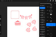 50 Valentine Procreate Stamps, a Brush Add-On by ArtGiftsStudio (Thumbnail 5 of 5)
