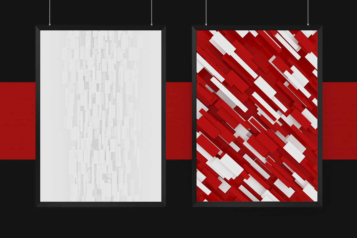 3D Geometric Abstract Backgrounds, a Background Graphic by BIBIART (Photo 6 of 10)