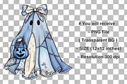 Custom Halloween Ghost Png, a Graphic by Clipart Bloom (Thumbnail 2 of 2)