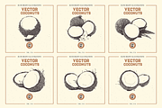 VECTOR COCONUTS HAND DRAWN BUNDLE, a Food Illustration by pawellpi (Thumbnail 2 of 6)