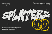 Splaterz NS - Organic Graffiti Font, a Handwritten Font by Nurrehmet Studio (Thumbnail 1 of 8)