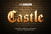 Castle 3D Editable Text Effect, a Layer Style Add-On by AKart (Thumbnail 1 of 2)
