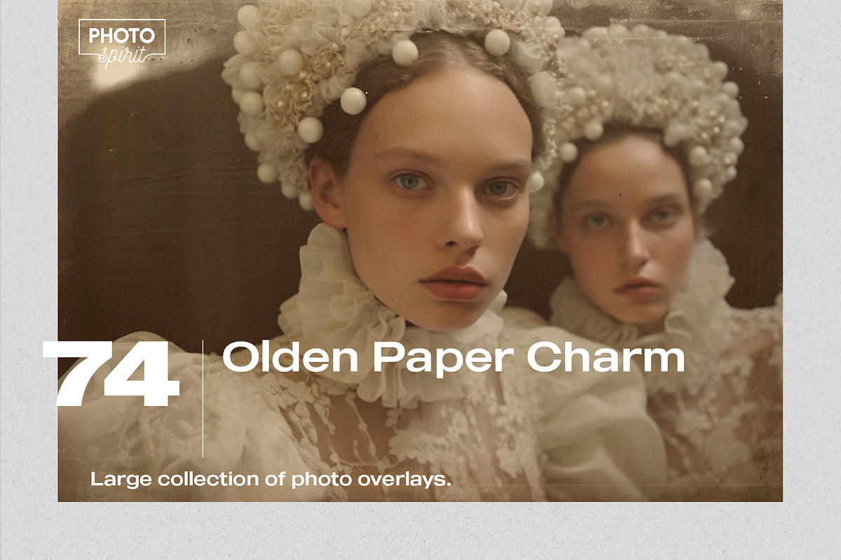 Olden Paper Charm Effect Overlays, a Brushes & More by PhotoSpirit (Photo 1 of 10)