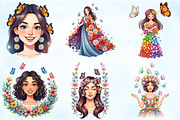Floral Portraits with Butterflies, an Illustration by Craft Nest (Thumbnail 4 of 9)