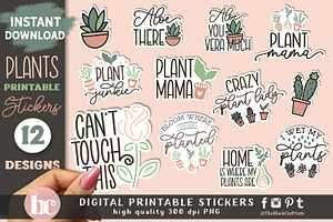 Funny Potted Plants Sticker Pack PNG