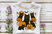 Black Cat Pumpkin Png, an Illustration by Craft Nest (Thumbnail 5 of 6)