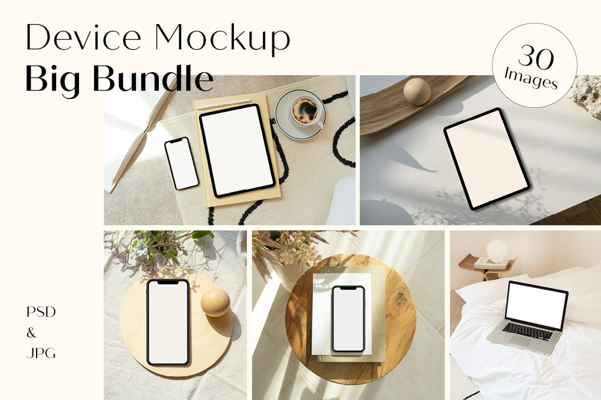 Digital Device Big Bundle, an iPhone Mockup by LOPEstudio (Photo 1 of 16)