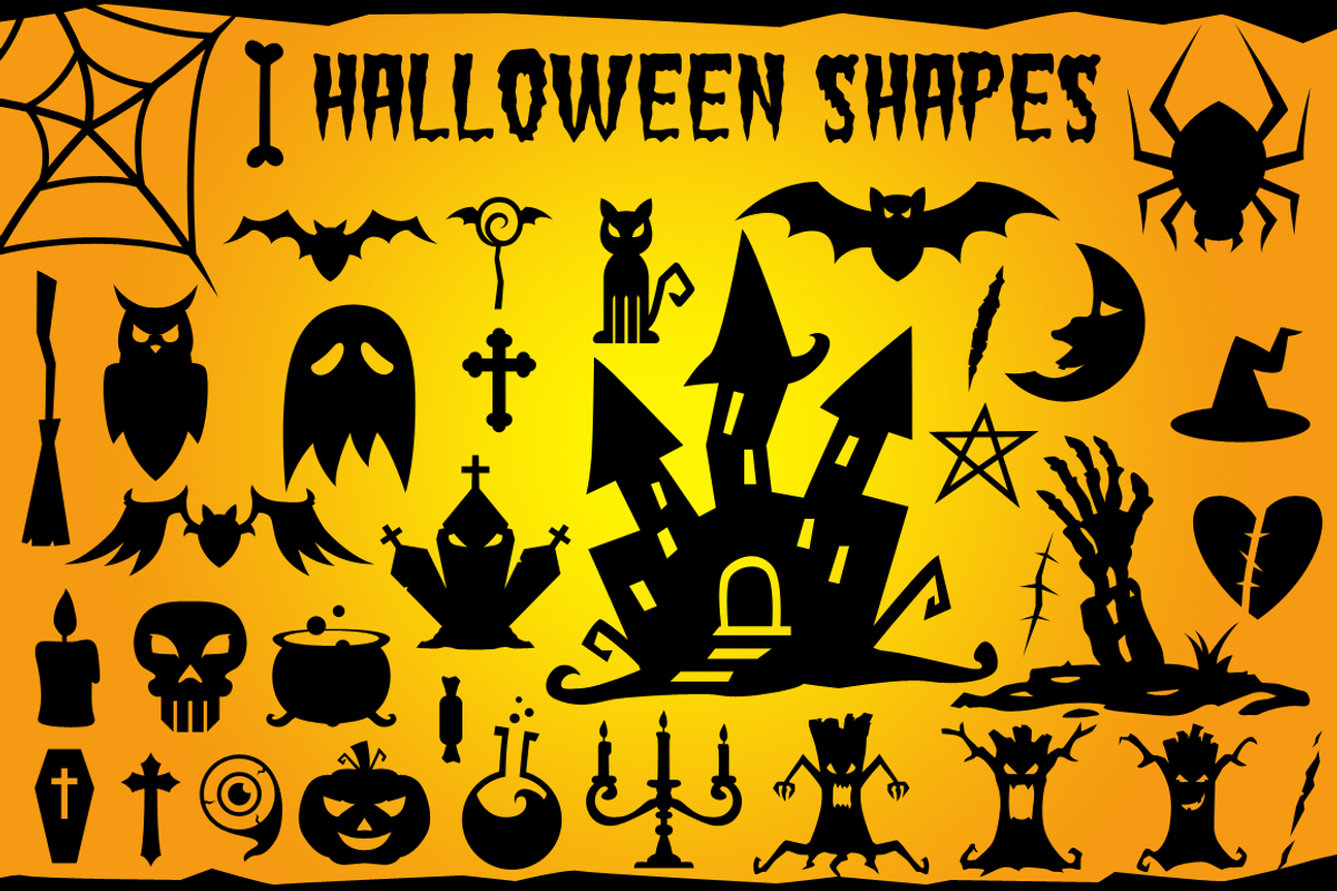 Halloween Vector Shapes Set