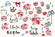 Valentine Icons PNG Glitter Clipart, a Seasonal Illustration by KaramfilaS (Thumbnail 6 of 8)