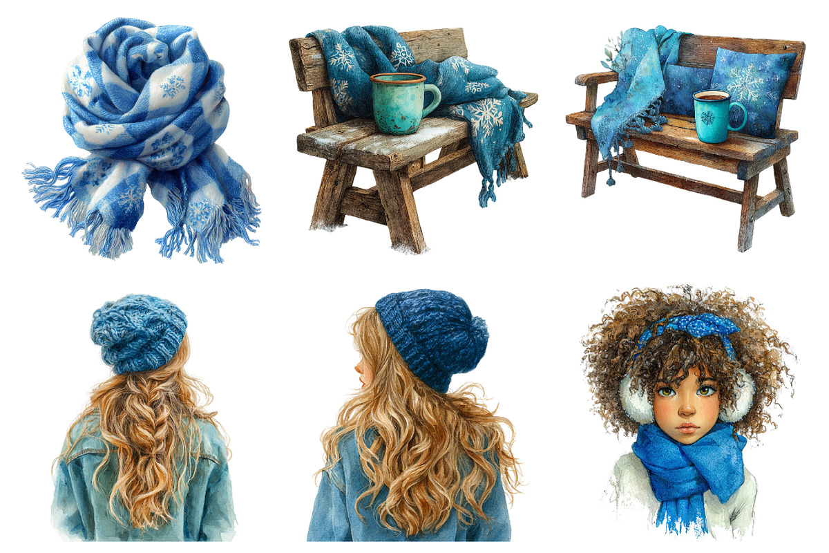 Christmas Blue Clipart PNG, an Illustration by SinaCreation (Photo 3 of 7)