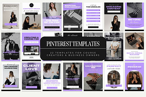 Modern Pinterest Templates for Canva