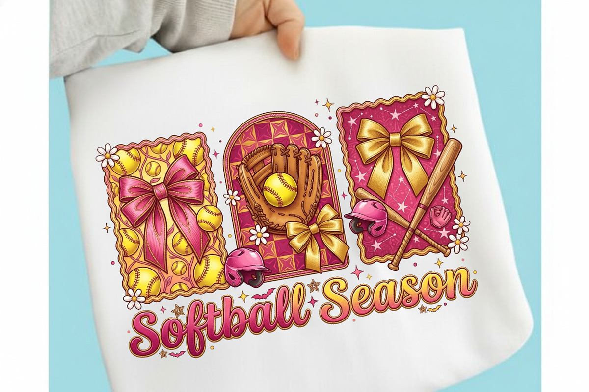 Softball Bow Png, Game Day Softball, an Illustration by designcity5 (Photo 3 of 4)