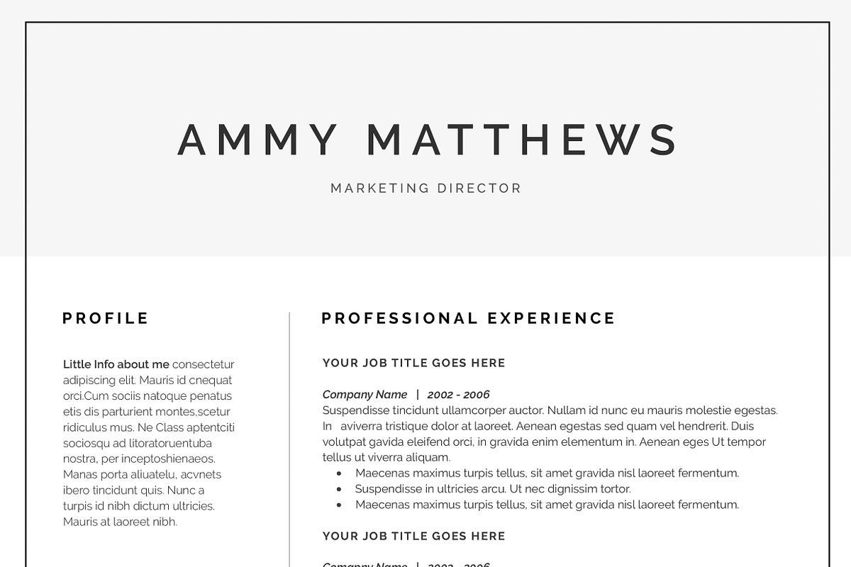 Word Resume & Cover Letter Template, a Resume Template by DemeDesign (Photo 3 of 4)