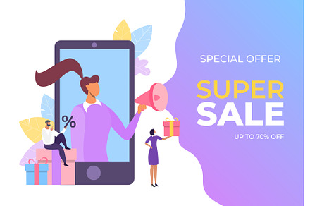 Super sale announcement vector