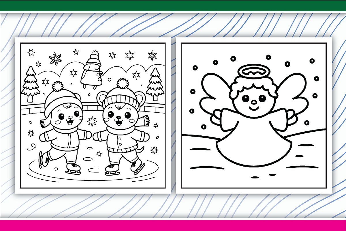 Enchanted Christmas Coloring Pages, an Illustration by LightExpress (Photo 2 of 5)
