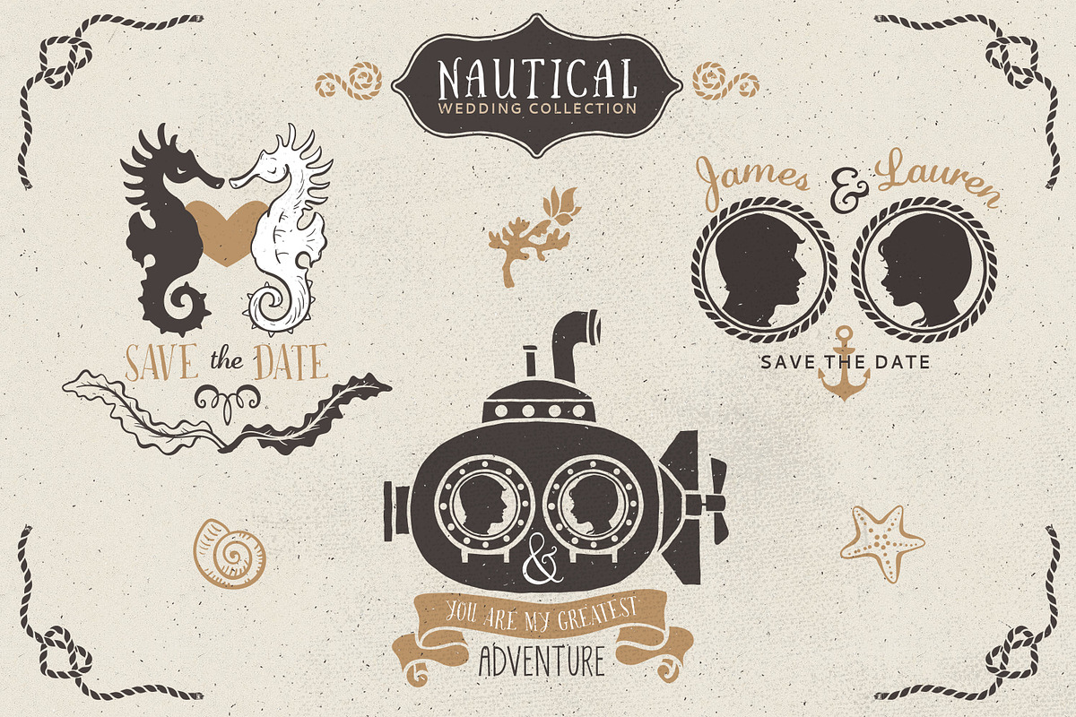 Nautical romantic vector pack, an Illustration by kite-kit (Photo 4 of 5)