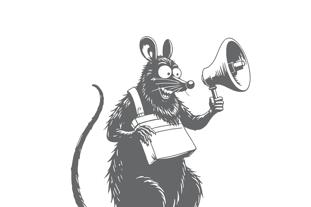 Cheeky Cartoon Rat Mascot, a Person Illustration by CarWrap design (Photo 3 of 3)