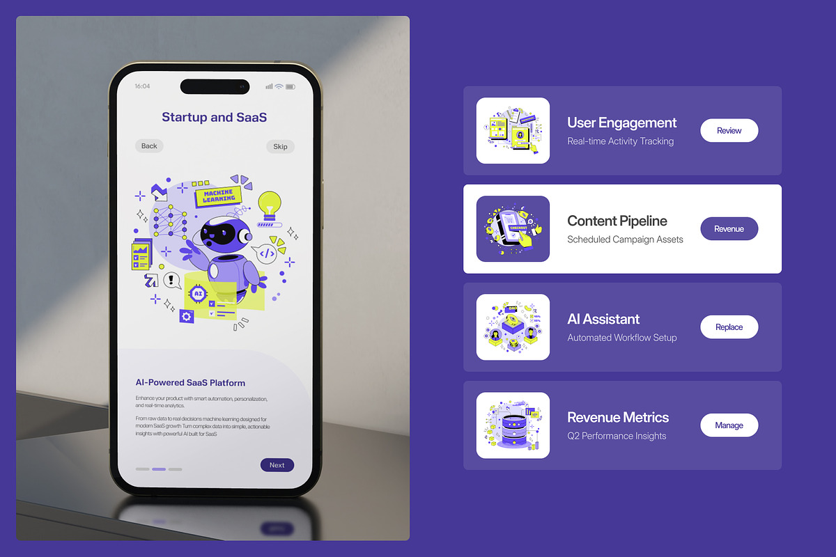 Startup and Saas illustration, a Technology Illustration by Brickclay (Photo 7 of 10)