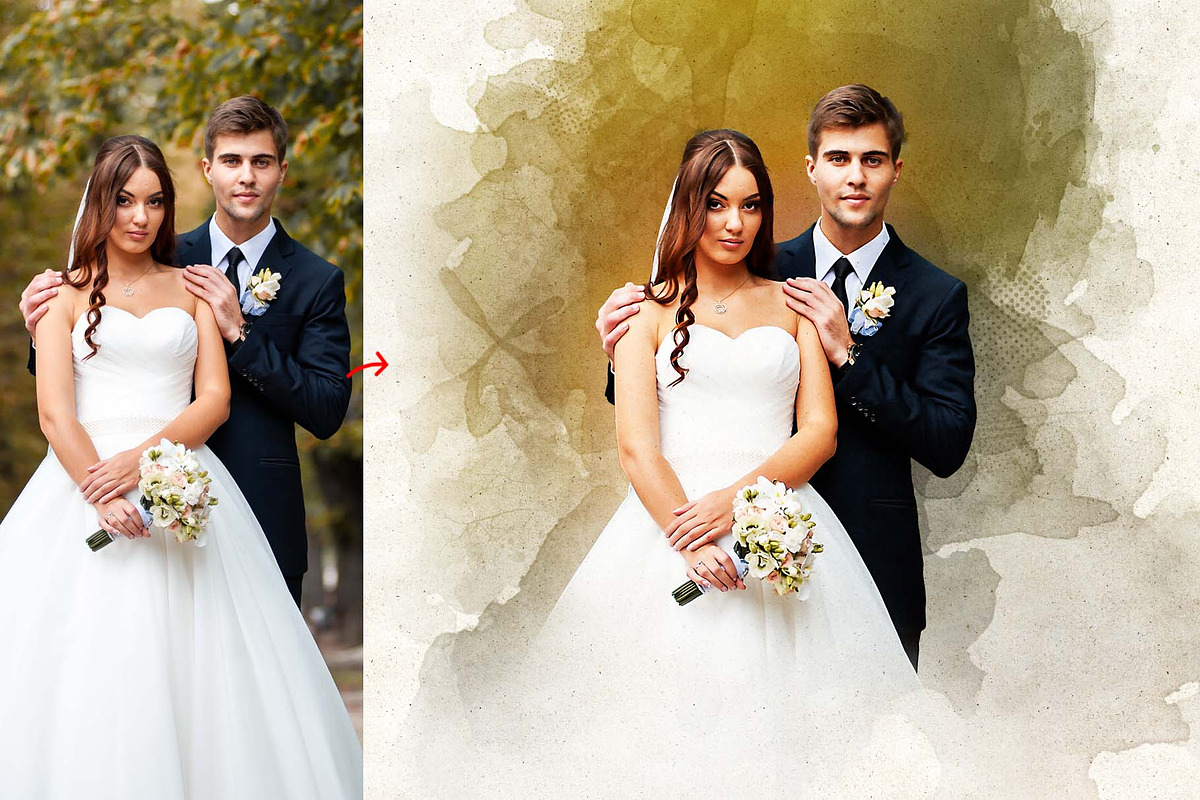 Couples Watercolor Painting, an Action Add-On by MRI STUDIO (Photo 10 of 13)