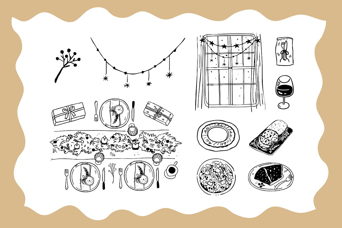 Whimsical Retro Table Clipart, a Decorative Illustration by Heartwarming Art (Photo 7 of 8)