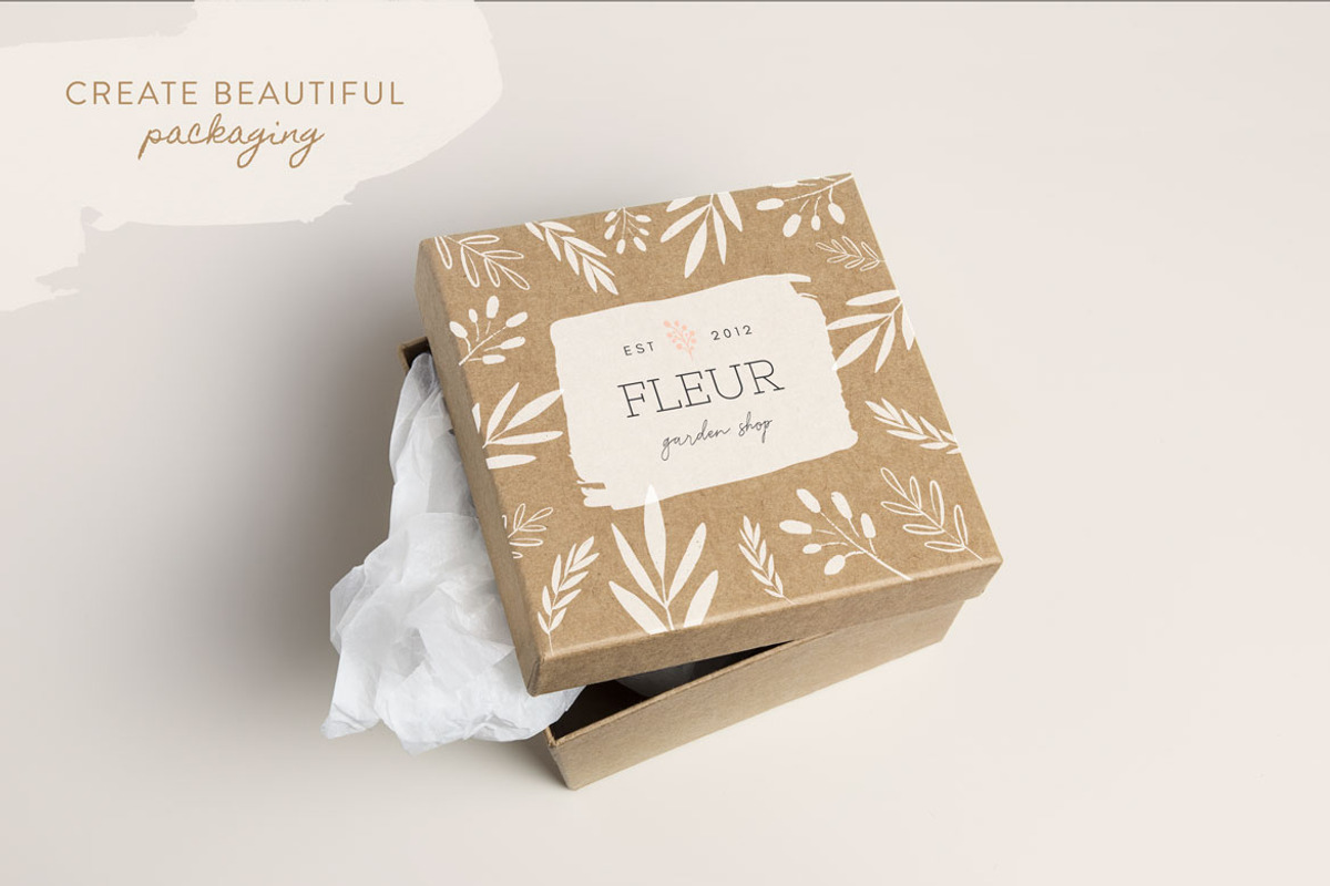Rustic Feminine Logo Kit + BONUS, a Branding & Logo Template by ClementineCreative (Photo 7 of 12)
