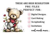Whimsical Spring Teddy Bear Clipart, an Illustration by OK Design (Thumbnail 4 of 6)