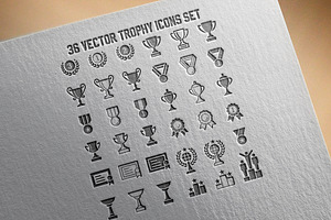 Vector Trophy Icon Set