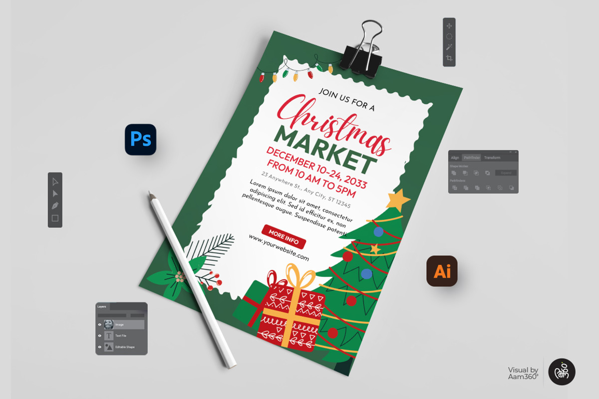 Christmas Flyer Template, a Flyer Template by Aam360 (Photo 3 of 3)