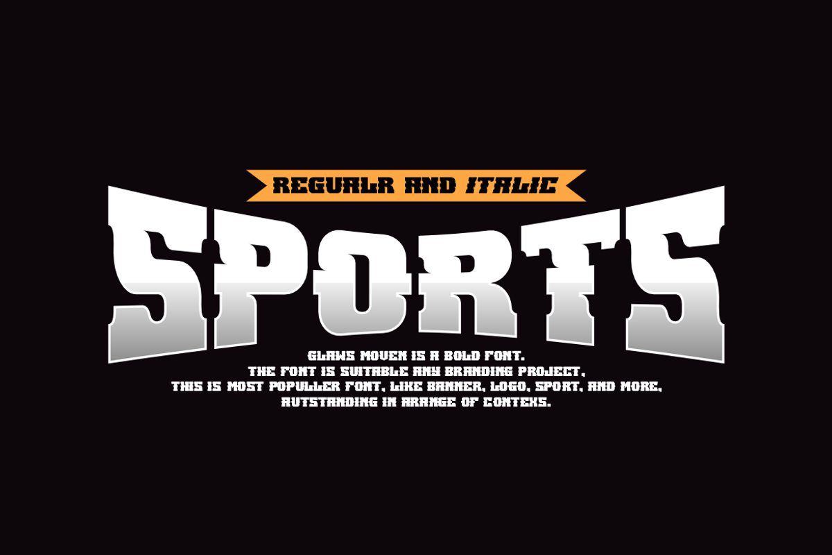 Glaws Moven - Athletics & Basketball, a Slab Serif Font by QR Design Studio (Photo 2 of 7)