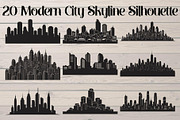 Modern City Skyline Silhouette, an Object Graphic by Creativeshirt (Thumbnail 1 of 20)