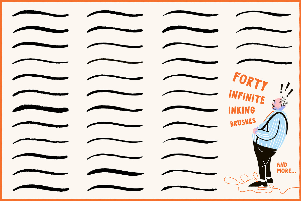 InkCraft | Illustrator Brushes, a Brush Add-On by Guerillacraft (Photo 5 of 7)