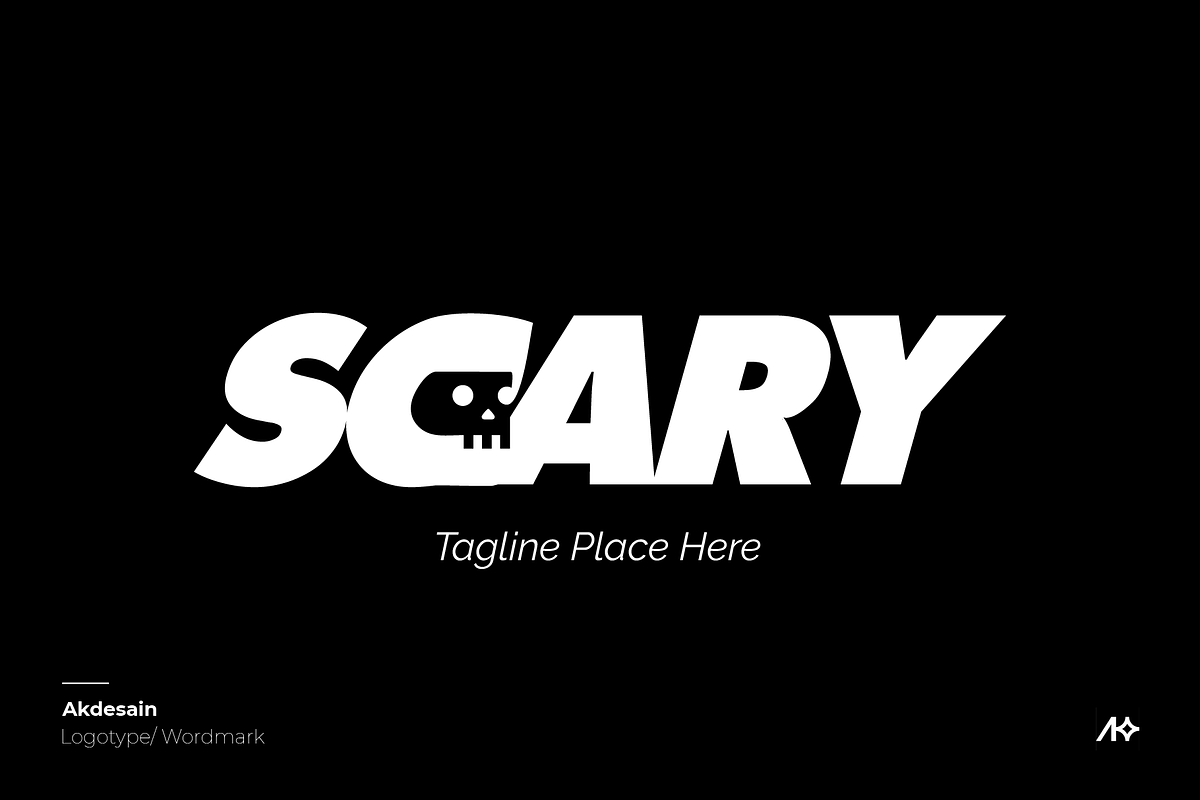 Scary Wordmark Logo, a Branding & Logo Template by Akdesain