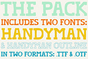 Handyman Font + Outline, a Sans Serif Font by Frisk Shop (Thumbnail 2 of 5)