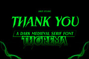 Thorema - Dark Medieval Serif Font, a Serif Font by Drizy (Thumbnail 10 of 10)