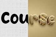Course 3D editable text effect, a Layer Style Add-On by Hello Muh (Thumbnail 2 of 2)